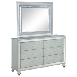 Gunnison 6-drawer Dresser Silver Metallic