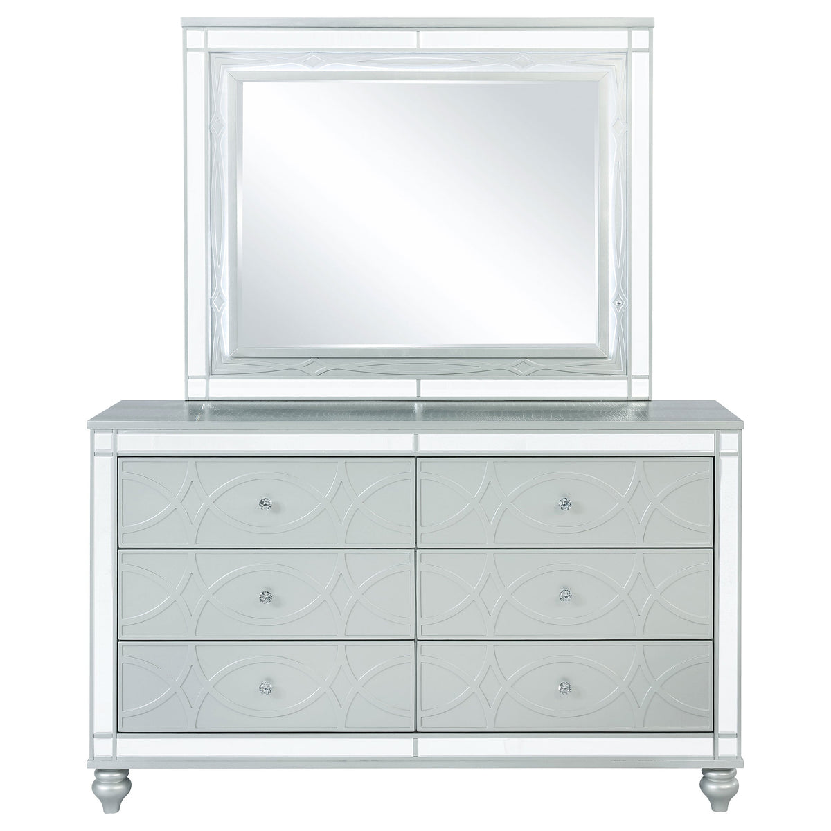 Gunnison 6-drawer Dresser Silver Metallic