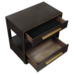 Durango 2-drawer Nightstand Bedside Table Taupe Oak