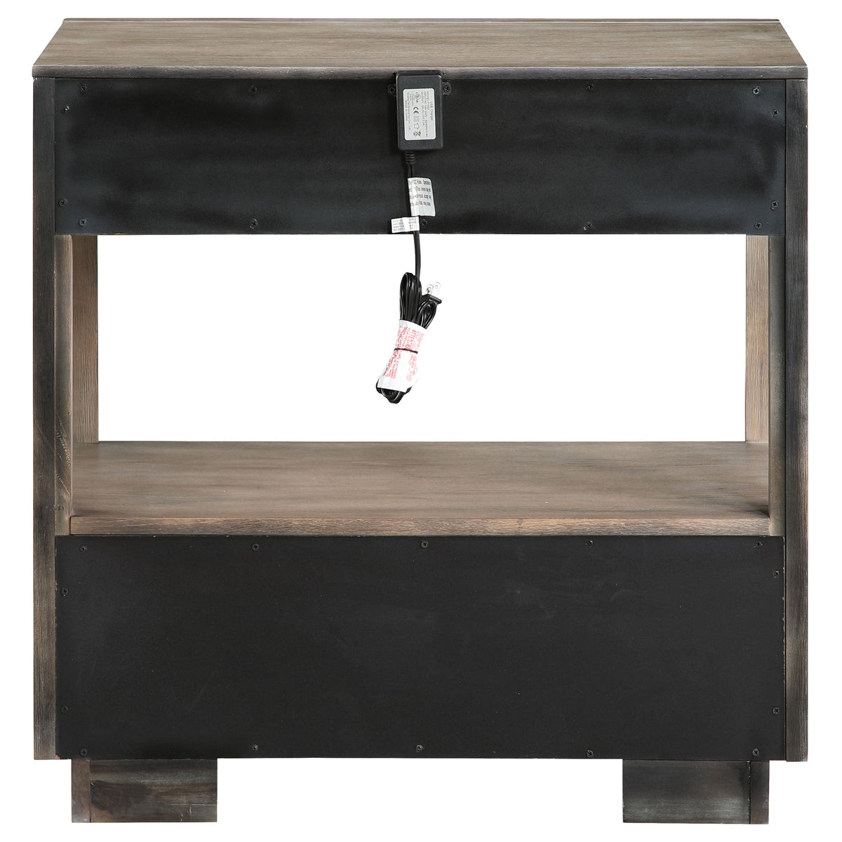 Durango 2-drawer Nightstand Bedside Table Taupe Oak