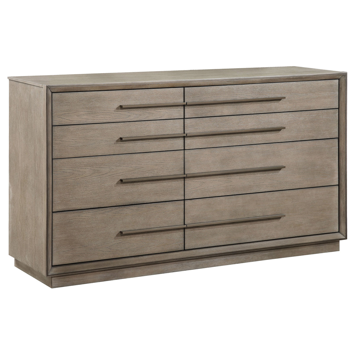 Durango 8-drawer Dresser and Mirror Taupe Oak