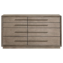 Durango 8-drawer Dresser and Mirror Taupe Oak