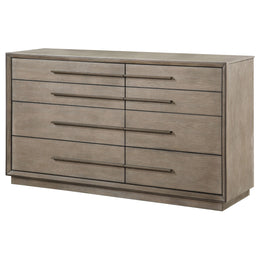 Durango 8-drawer Dresser and Mirror Taupe Oak