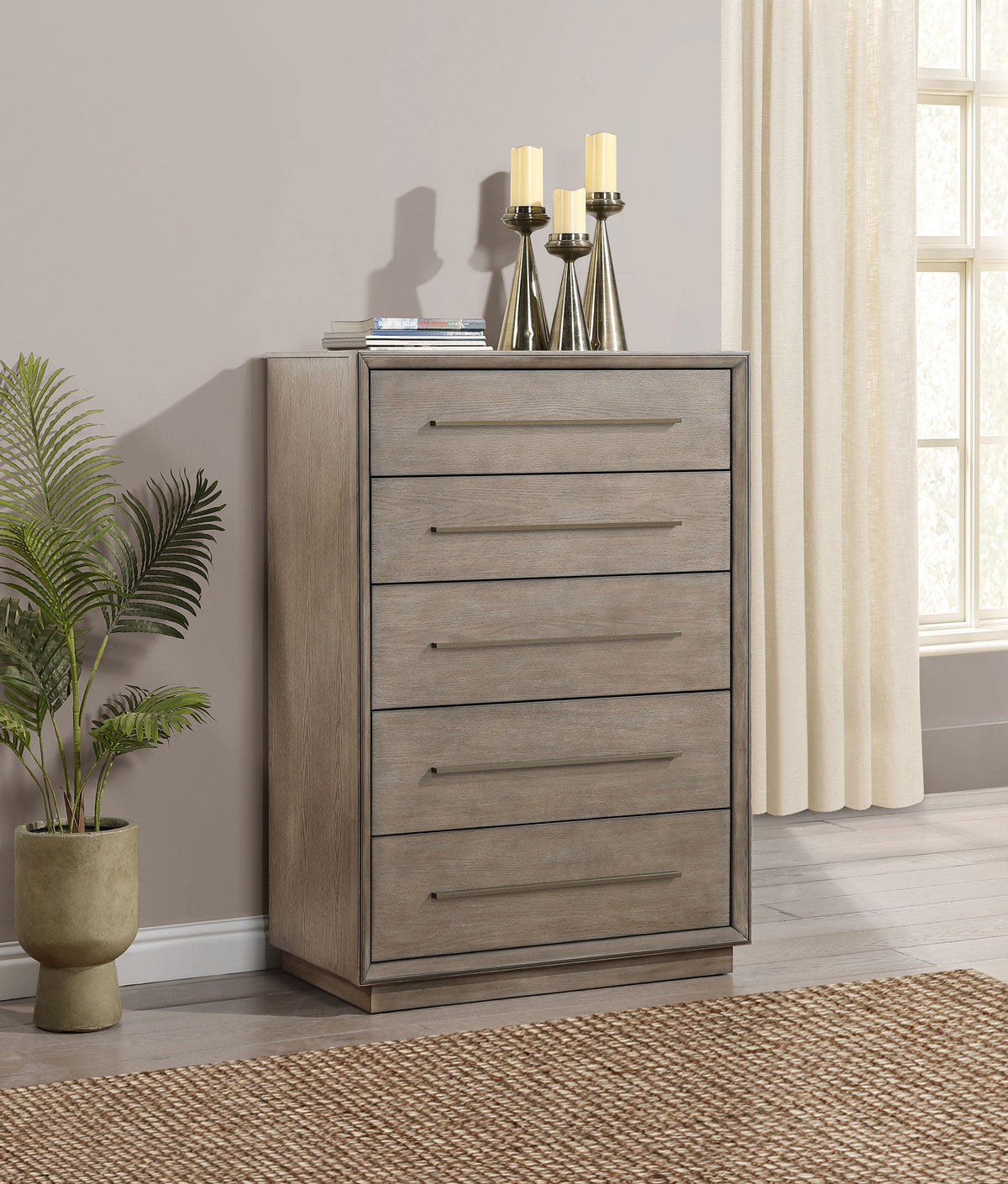 Durango 5-drawer Bedroom Chest Smoked Peppercorn