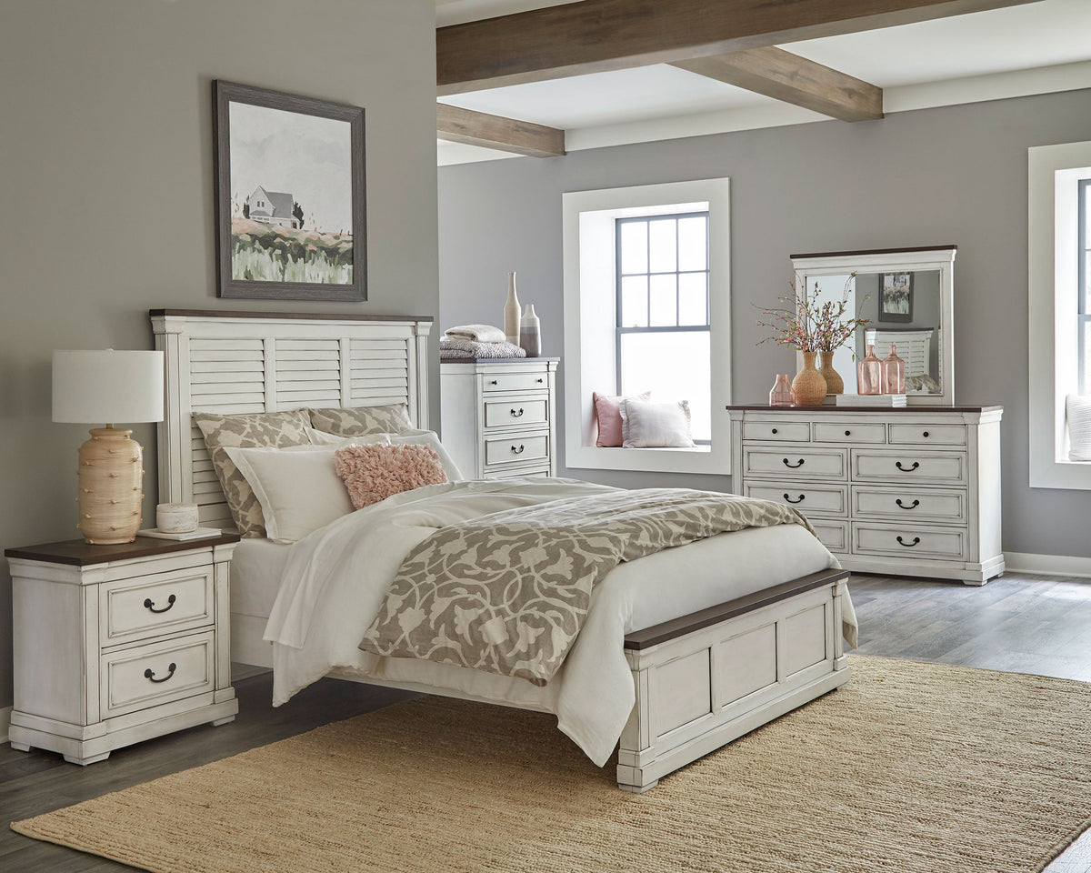 Hillcrest   Bedroom Set Distressed White