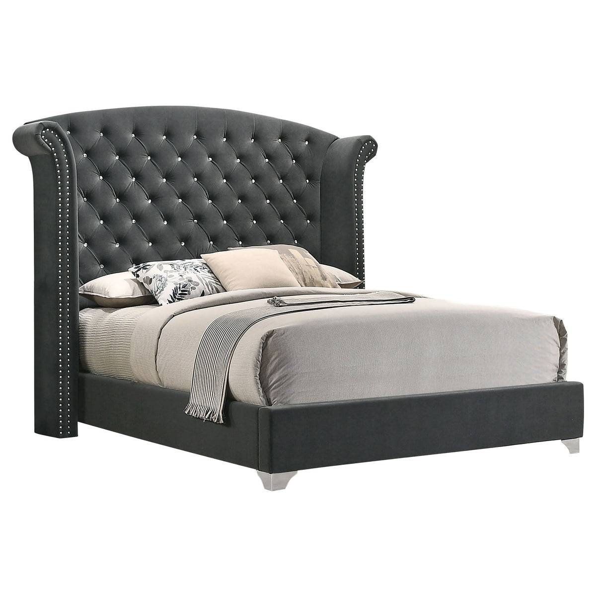 Melody  California King Bedroom Set Grey