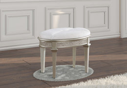 Evangeline 4-drawer Vanity Desk Makeup Table Silver Oak