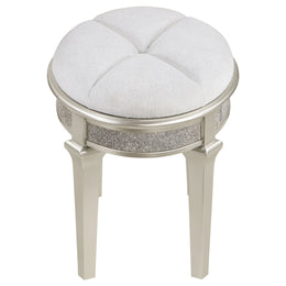 Evangeline 4-drawer Vanity Desk Makeup Table Silver Oak