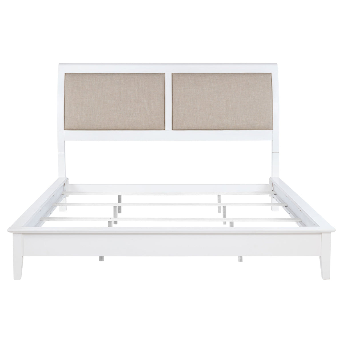 Bexhill 56-inch Upholstered California King Panel Bed White