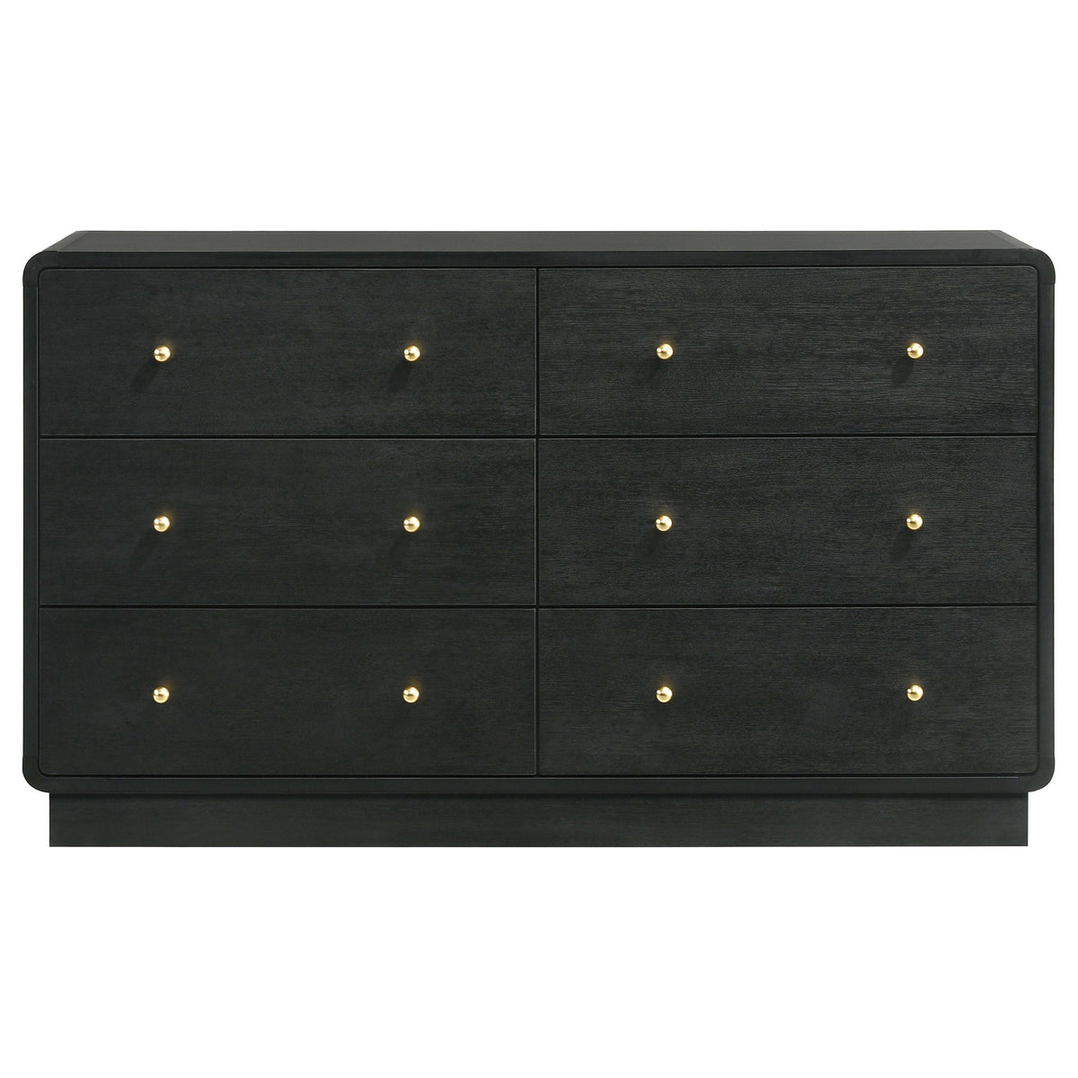 Cavelle 6-drawer Dresser and Mirror Black
