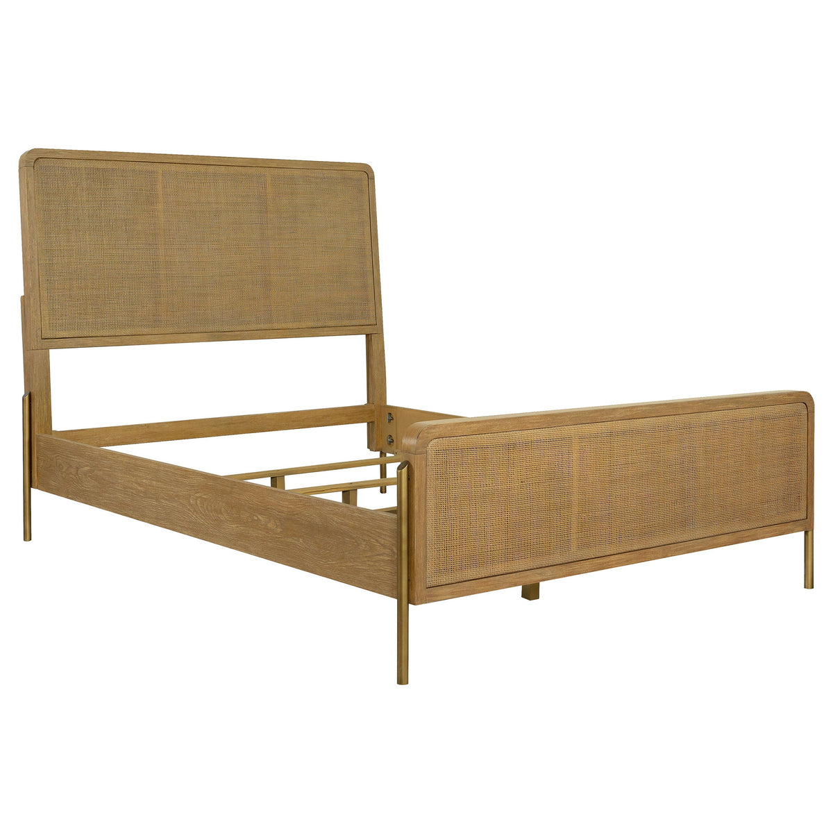 Arini RattanPanel Bed Sand Wash and Natural