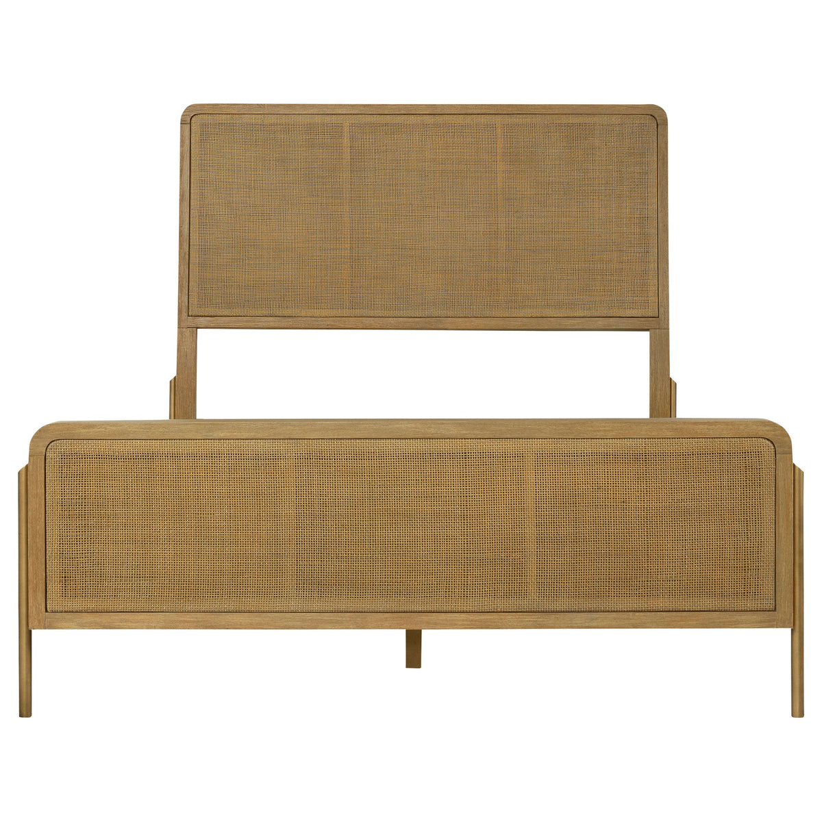 Arini RattanPanel Bed Sand Wash and Natural