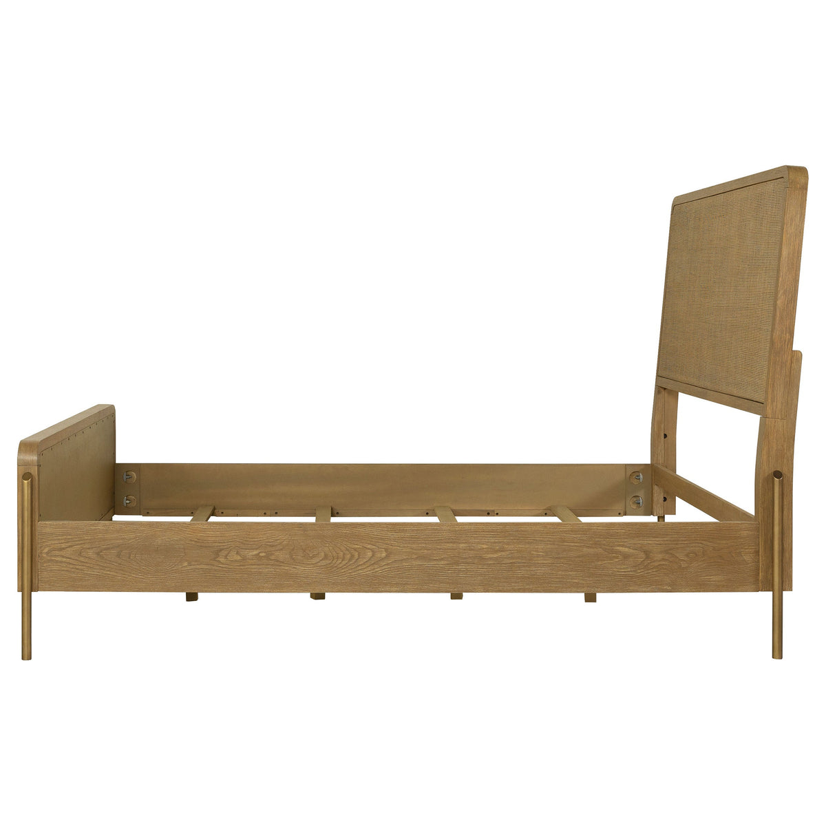 Arini RattanPanel Bed Sand Wash and Natural