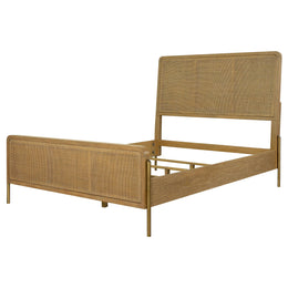 Arini RattanPanel Bed Sand Wash and Natural