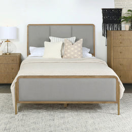 Arini RattanPanel Bed Sand Wash and Natural