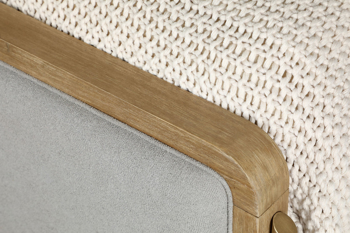 Arini RattanPanel Bed Sand Wash and Natural