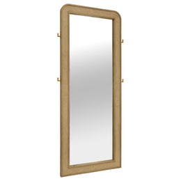 Arini Cane Weave  Length Standing Floor Mirror Black