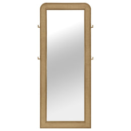 Arini Cane Weave  Length Standing Floor Mirror Black