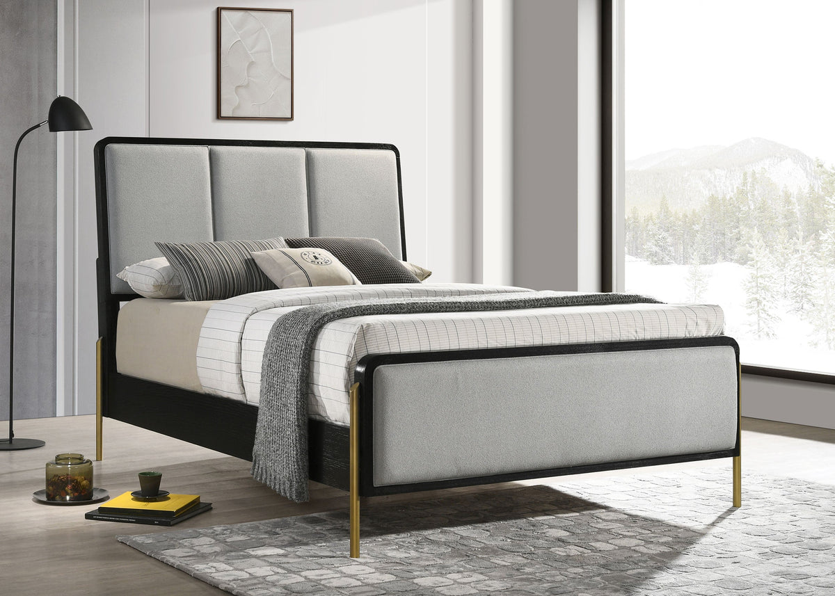 Arini RattanPanel Bed Sand Wash and Natural