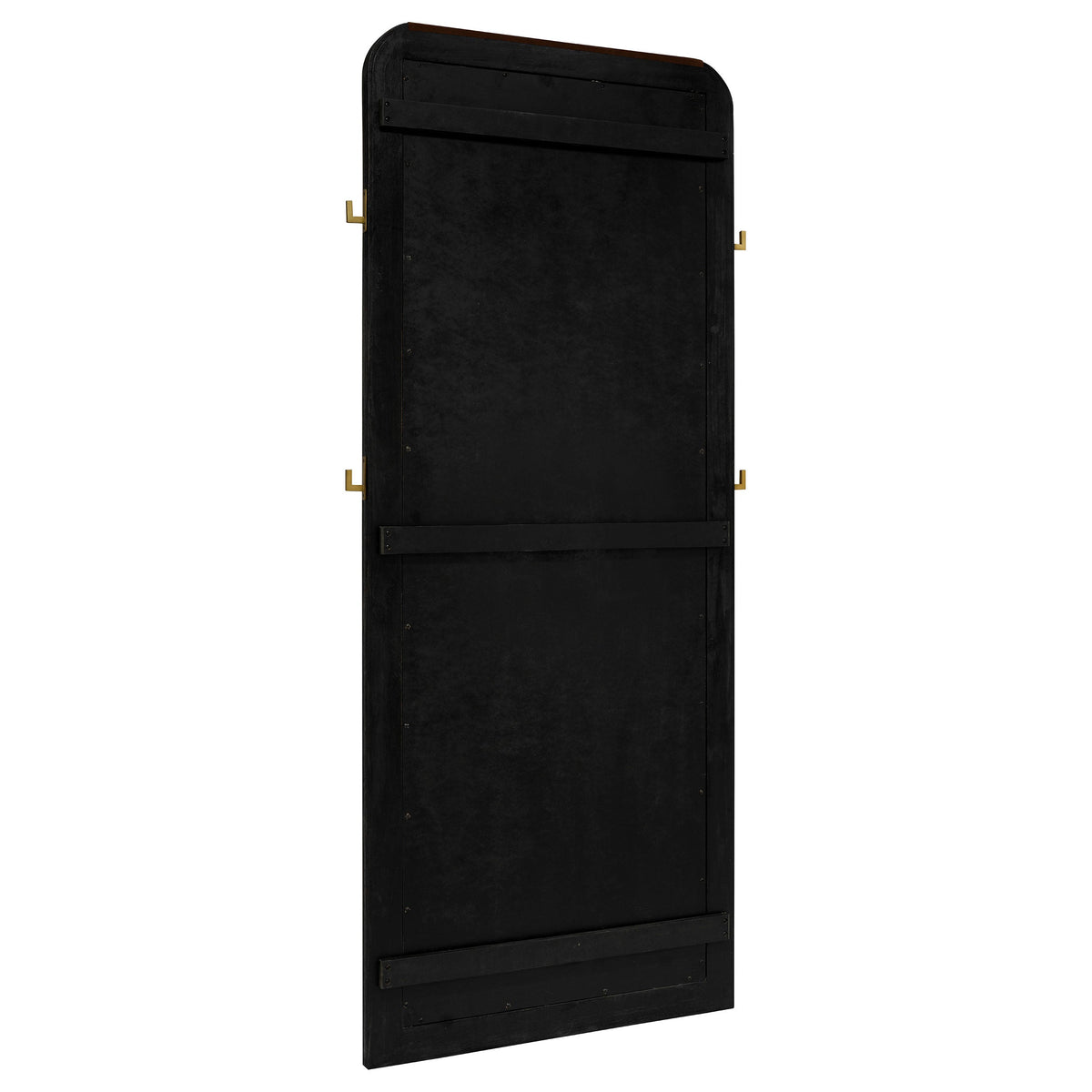 Arini Cane Weave  Length Standing Floor Mirror Black