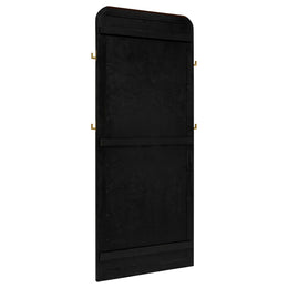 Arini Cane Weave  Length Standing Floor Mirror Black