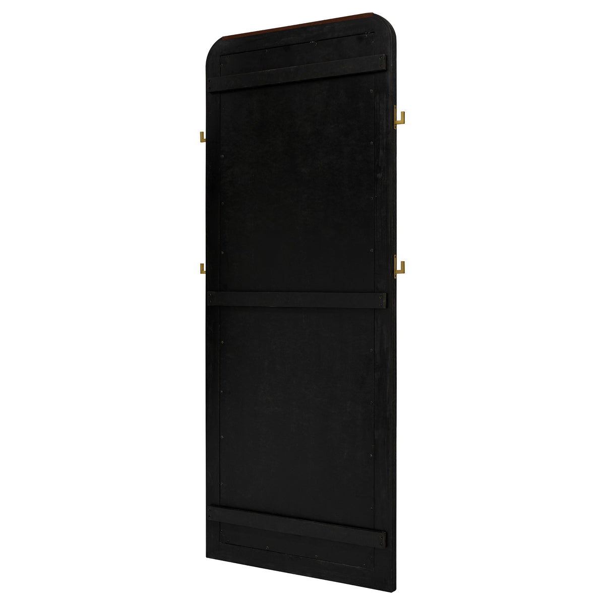 Arini Cane Weave  Length Standing Floor Mirror Black