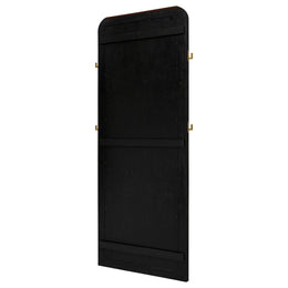 Arini Cane Weave  Length Standing Floor Mirror Black