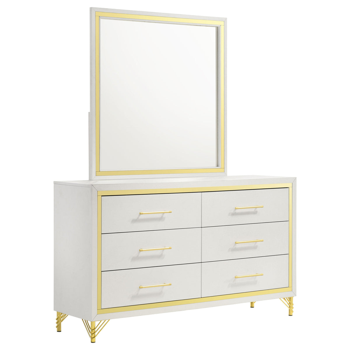 Lucia 6-drawer Dresser Cabinet White