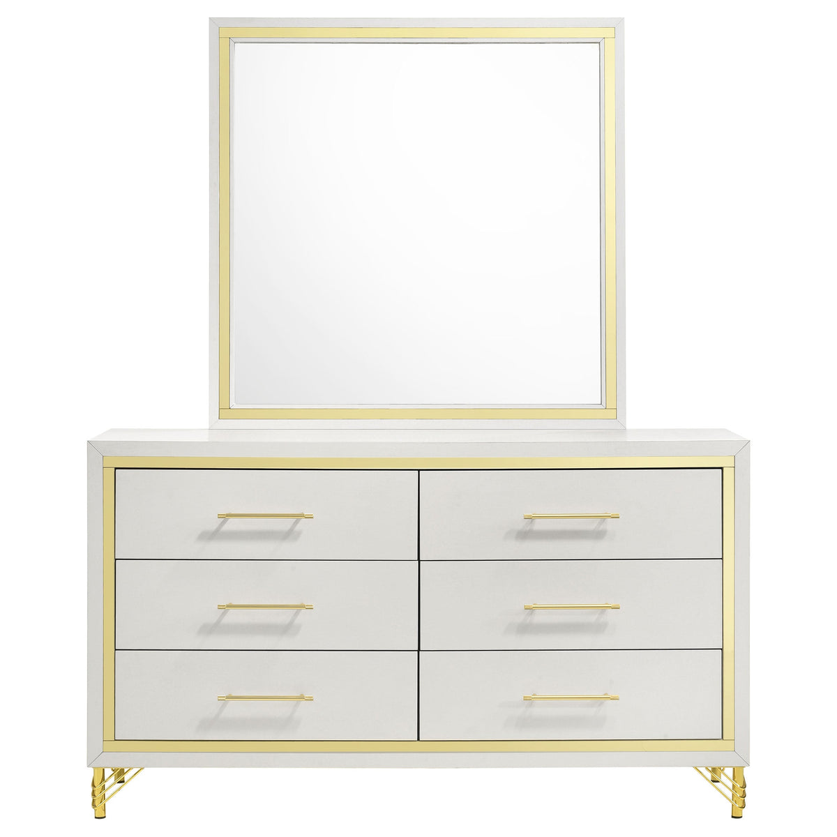 Lucia 6-drawer Dresser Cabinet White