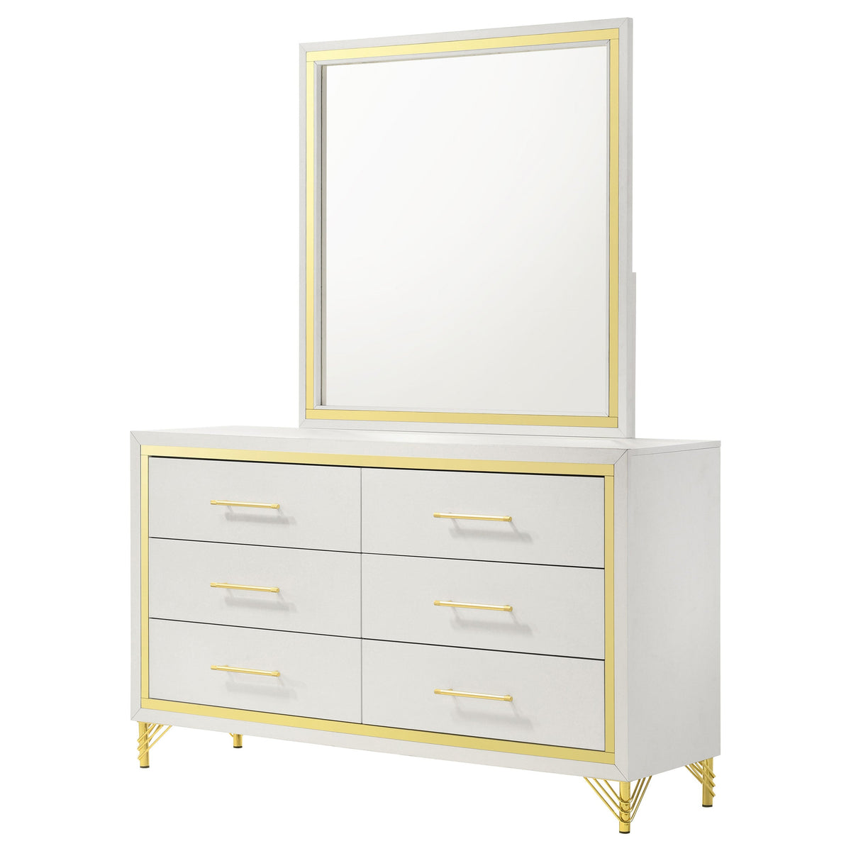 Lucia 6-drawer Dresser Cabinet White