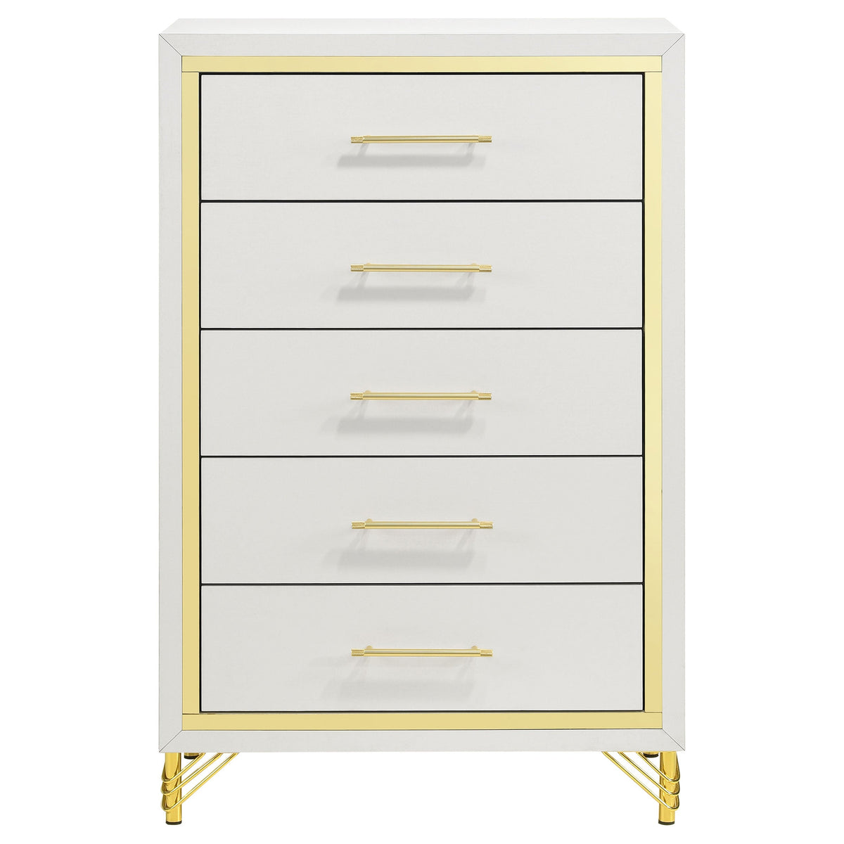 Lucia 5-drawer Bedroom Chest of Drawers Black