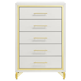 Lucia 5-drawer Bedroom Chest of Drawers Black