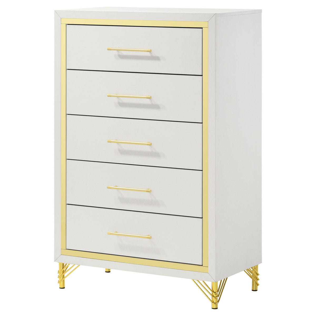 Lucia 5-drawer Bedroom Chest of Drawers Black