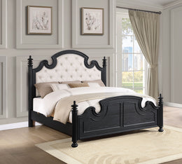 Celina Wood  Poster Bed Black