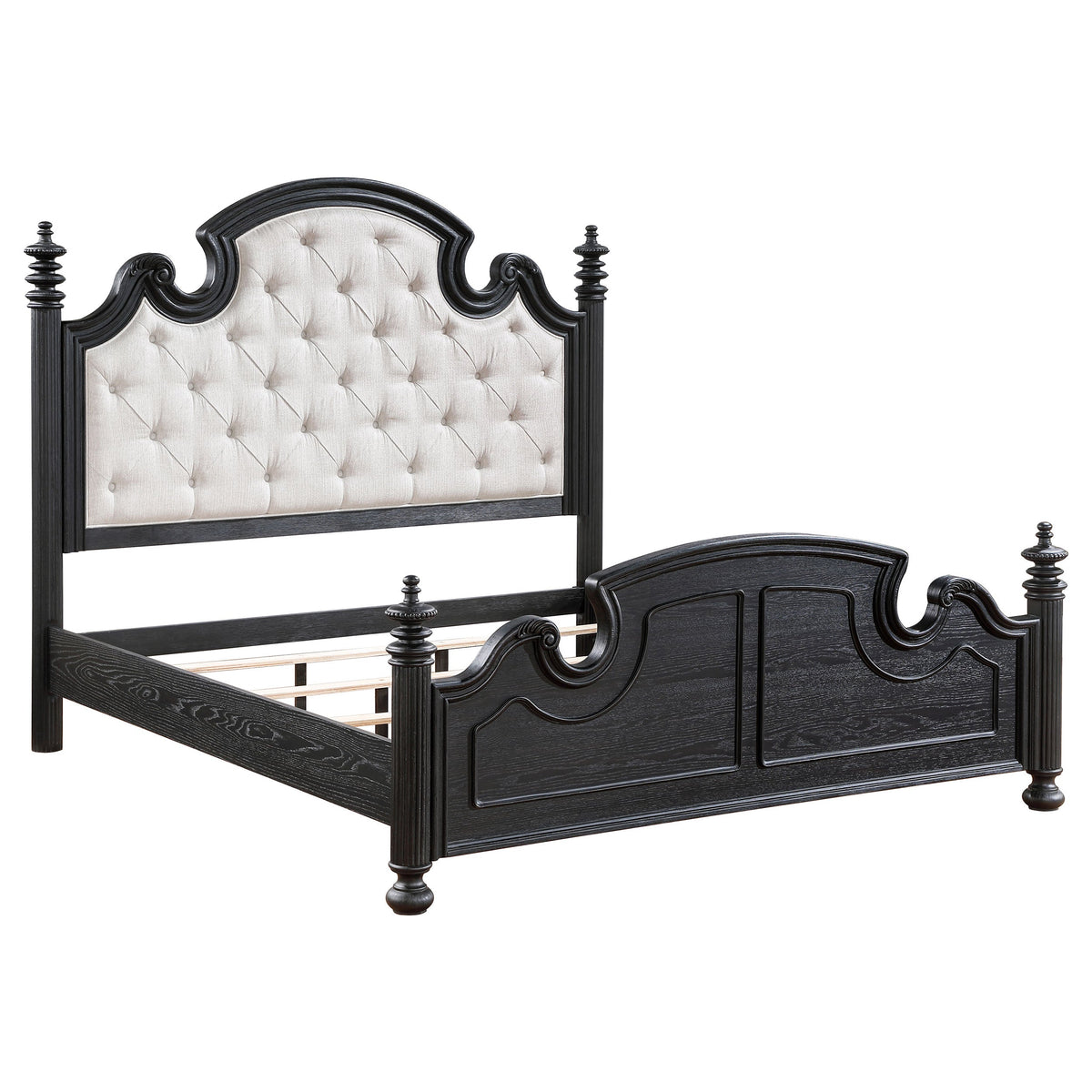Celina Wood  Poster Bed Black