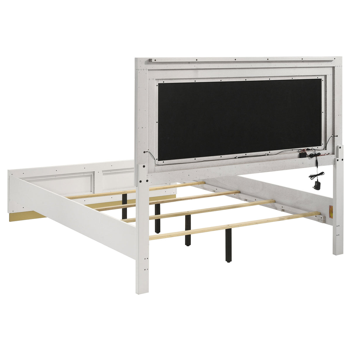 Camille Upholstered California King Panel Bed Grey