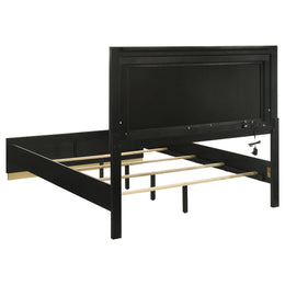Camille Upholstered California King Panel Bed Grey