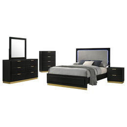 Caraway  California King Bedroom Set Black