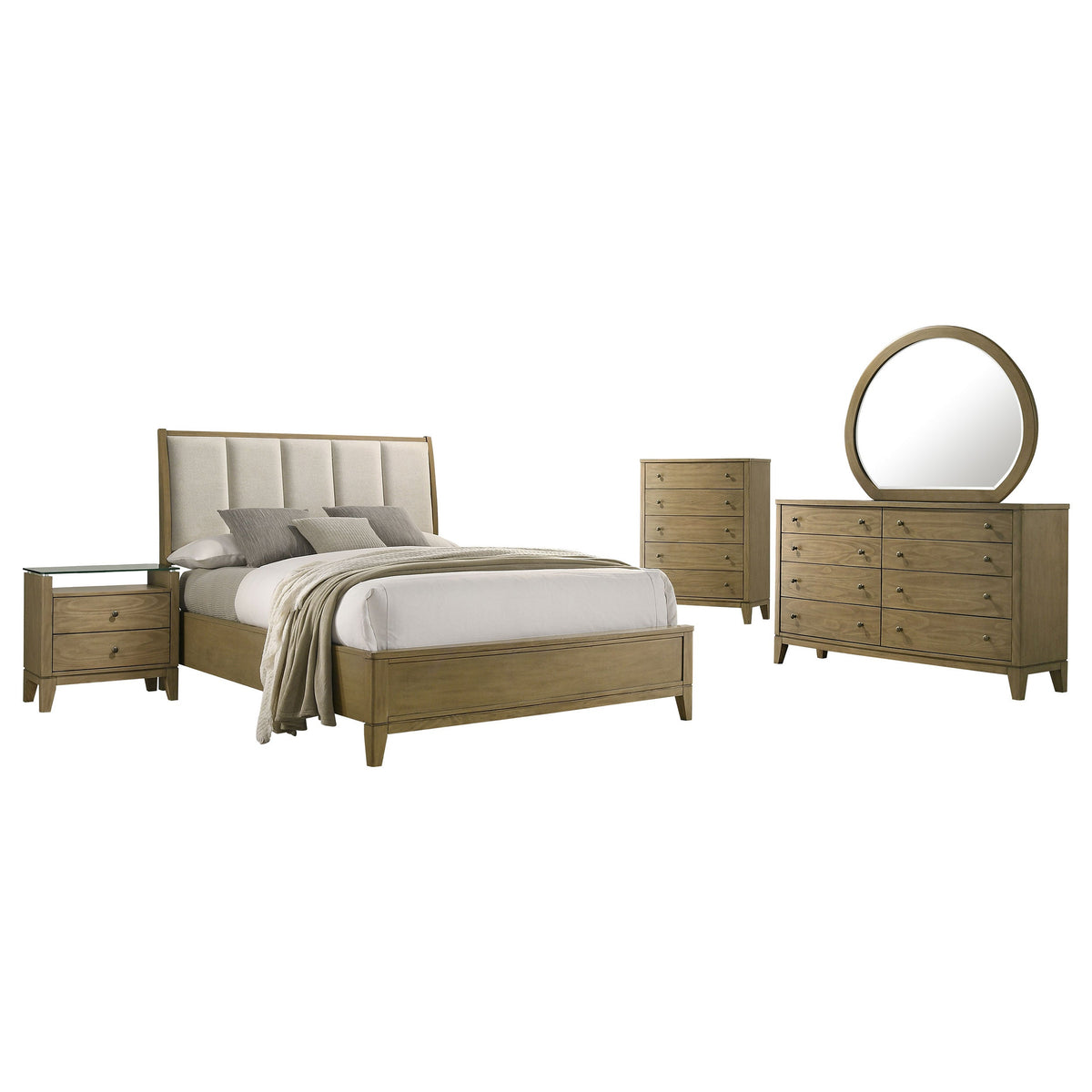 Granada  California King Bedroom Set Natural Pine