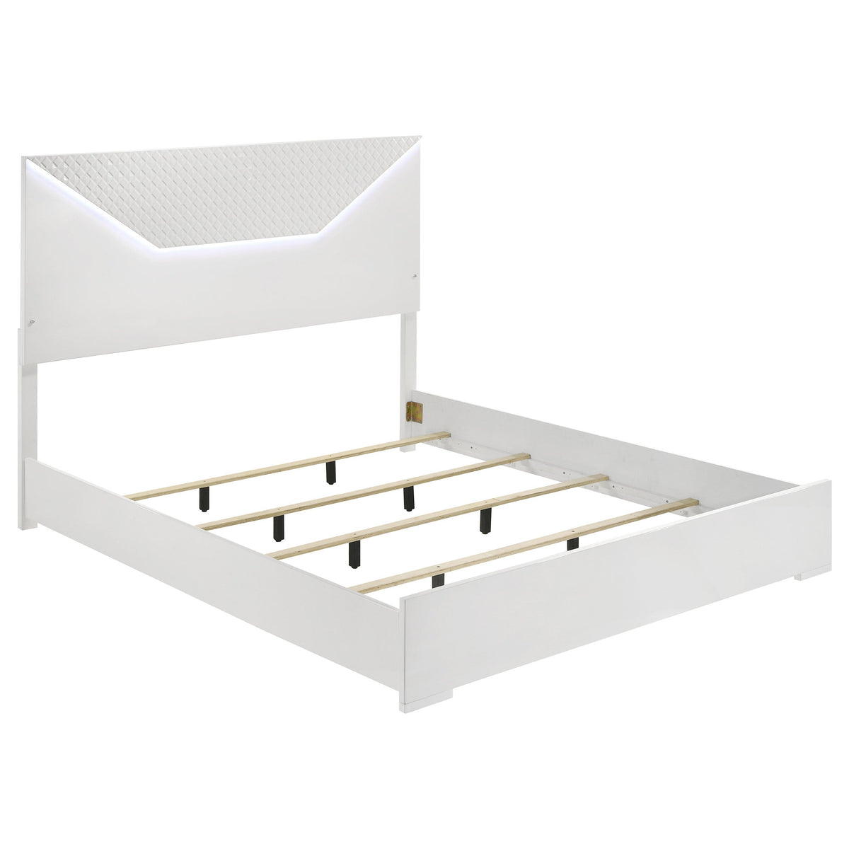 Hyland  Panel Bed LED Headboard Natural