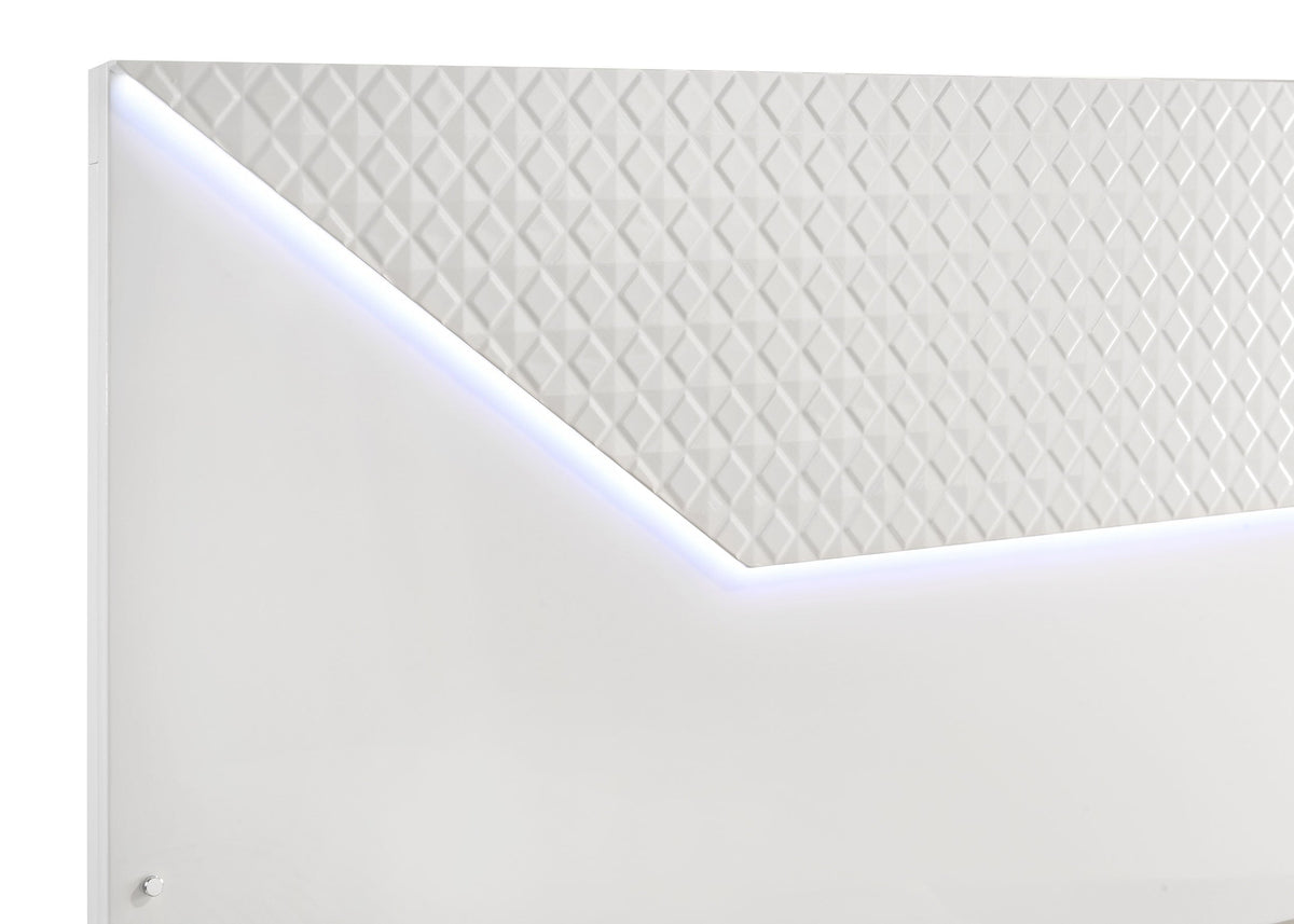 Hyland  Panel Bed LED Headboard Natural