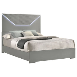 Hyland  Panel Bed LED Headboard Natural