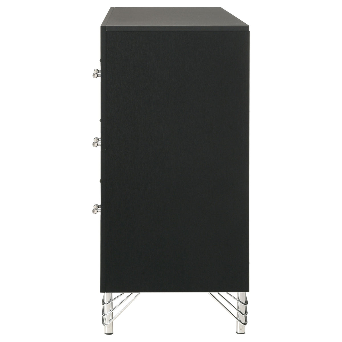 Lucia 6-drawer Dresser and Mirror Black