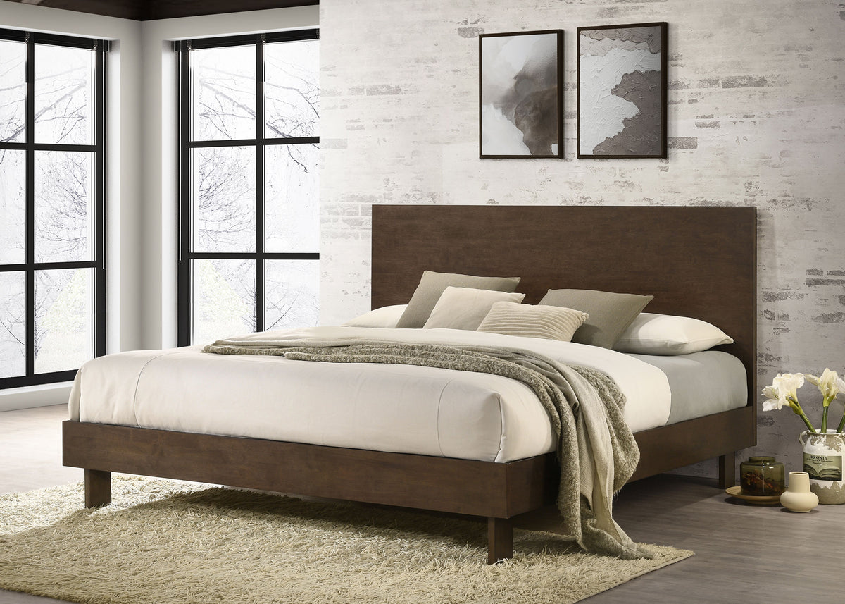 Glenwood 48-inch  Platform Panel Bed Warm Brown