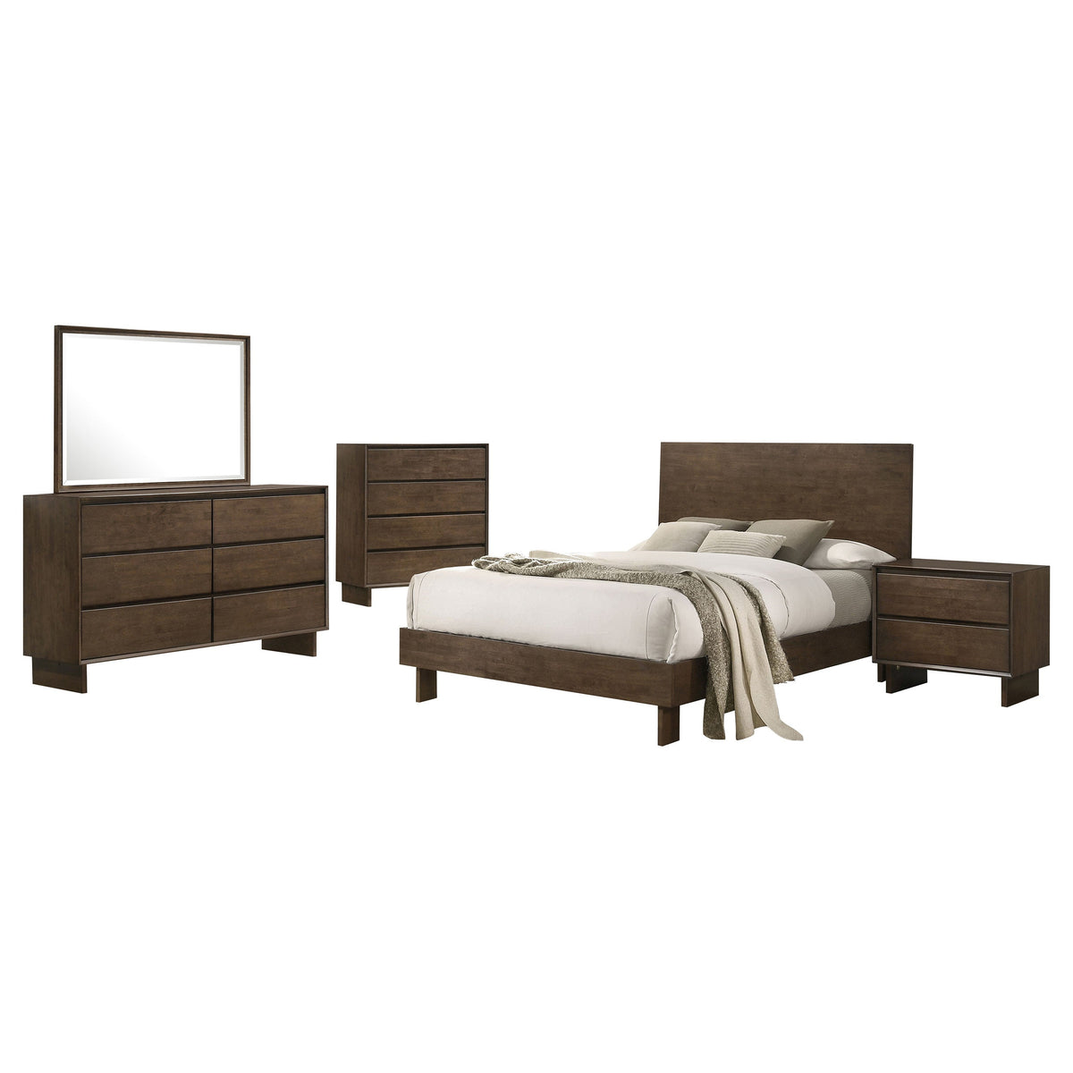 Glenwood   Bedroom Set Warm Brown