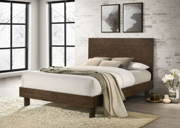 Glenwood 48-inch  Platform Panel Bed Warm Brown