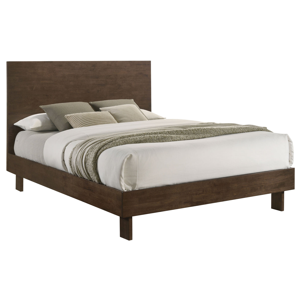 Glenwood 48-inch  Platform Panel Bed Warm Brown