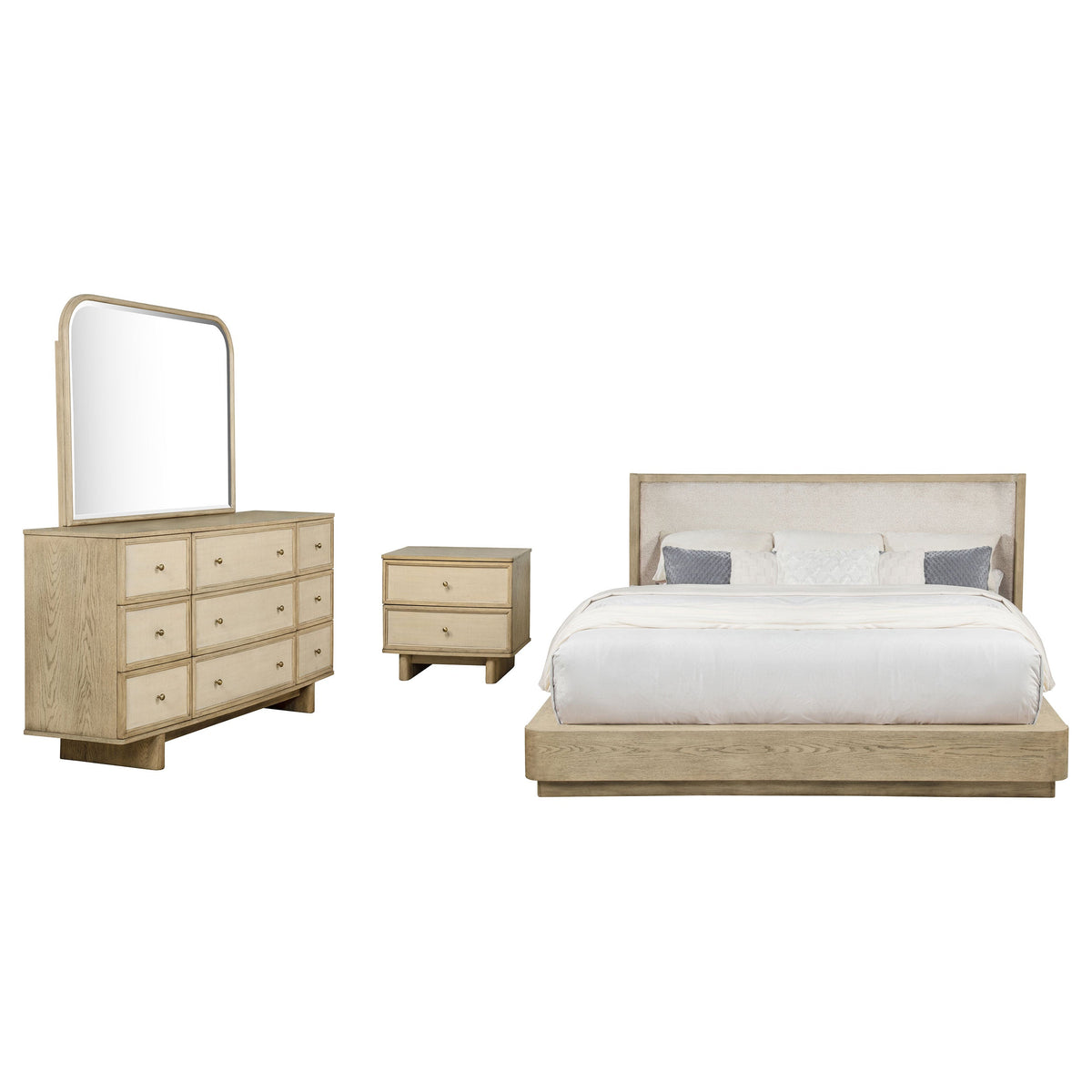 Kailani  California King Bedroom Set Beige Oak