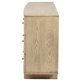 Kailani 9-drawer Dresser and Mirror Beige Oak