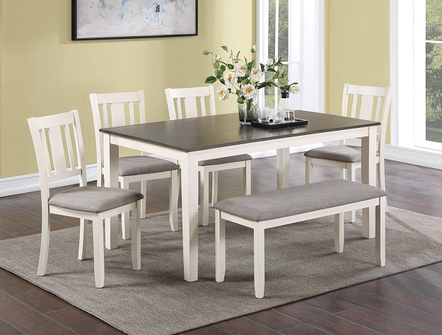 Rowan 6-Pc Dinette Set With Bench